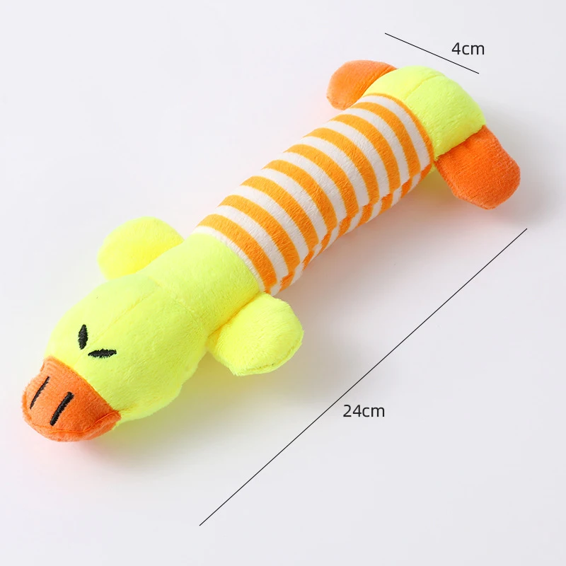 Dog Cat Fleece Toys Elephant Duck Pig Chicken Legs Pet Funny Plush Toys Fit for All Pets Popular Squeak Chew Sound Dolls