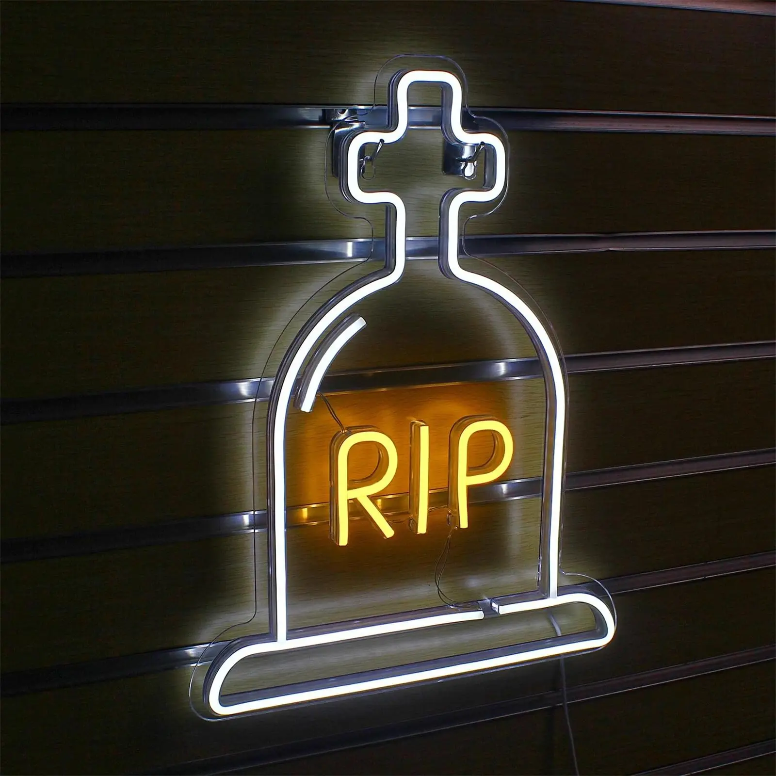 Cross Neon Sign for Halloween Christmas BAR Wall Decoration Restaurant Business Place LED ART Light Party USB With Switch