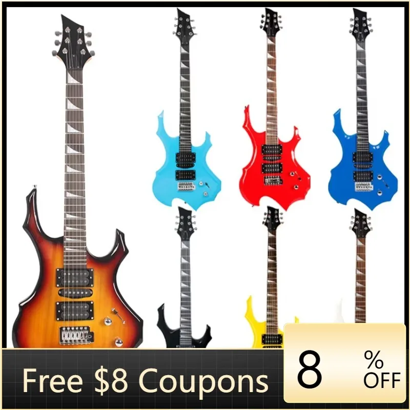 

STLF Cheap Multiple color option Popular Design Flame Maple Top Electric Guitar Grade Quilted Maple Veneer Stage Ready Rock Mach