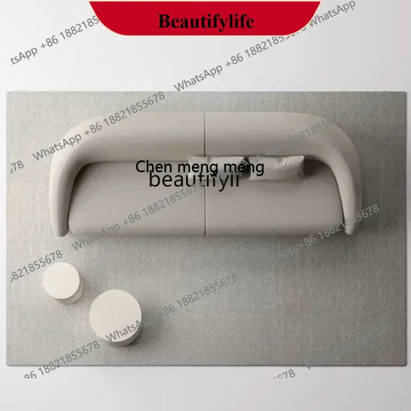 

z183 Y48 Italian minimalist large curved sofa living room small apartment light luxury designer fabric sofa