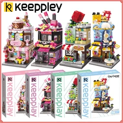 Keeppley City Corner Building Blocks Fairy Town Colorful Street Scene Series High-quality Assemble House Toy Model Ornament Gift