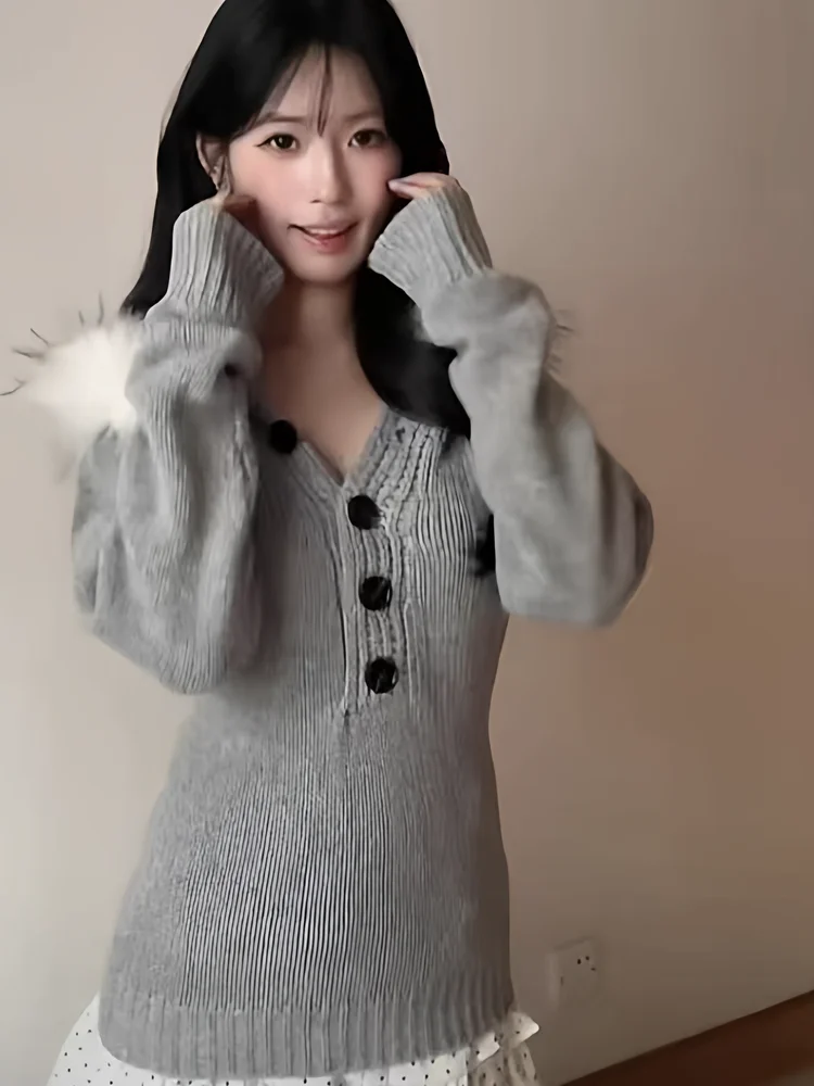 Ay suéter de malha com capuz feminino início do outono coreano sle pequeno único lindo suéter preguiçoso sentimento de alta qualidade