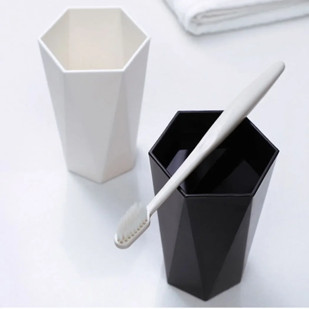 Mouthwash Cup Toothbrush Cup Plastic Toothbrush Cleaning Mug Bathroom Part Portable Home Supplies Solid White Black Green