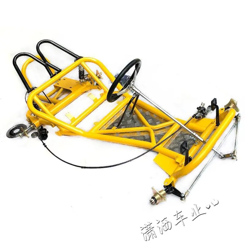 Modified quad bike 168CC go-kart full frame front steering wheel steering rear axle assembly with brakes