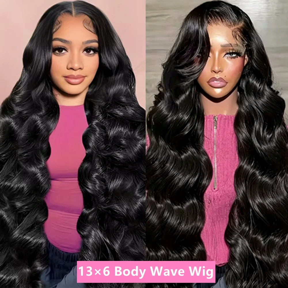 26 28 30 Inches  HD Transparent Lace Front Wig Suitable For Women 13x6 Body Wave Human Hair Wigs With Natural Hairline Ultra-Thin Invisible Transparent Lace Melt All Skin Tones