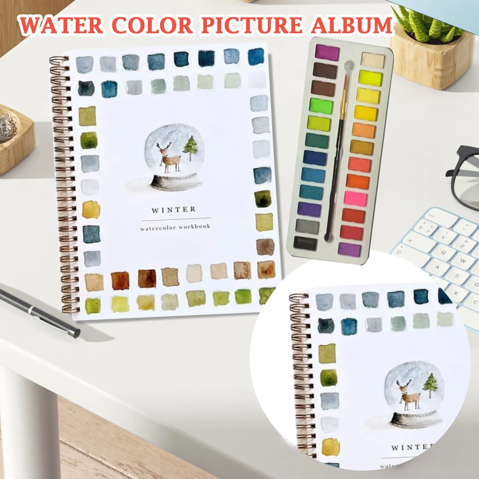 

8 Styles Watercolor Workbooks, Beginner Friendly Birds Watercolor Workbooks, Water Color Book For Kids Adults Teens