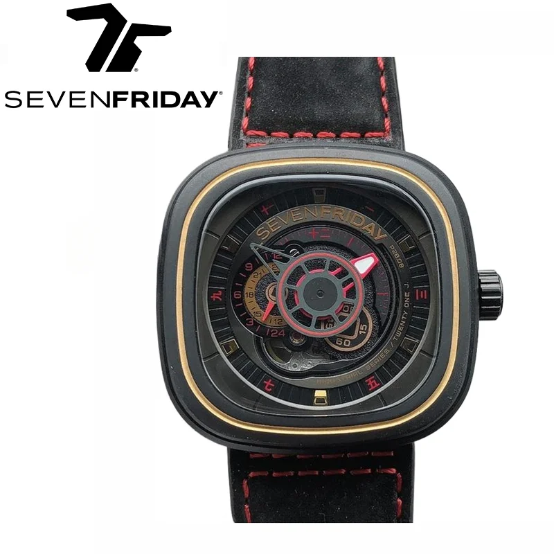 SEVENFRIDAY watch P2B/08 men\'s fully automatic mechanical watch P series waterproof fashion men watch luxury brand New Year gift