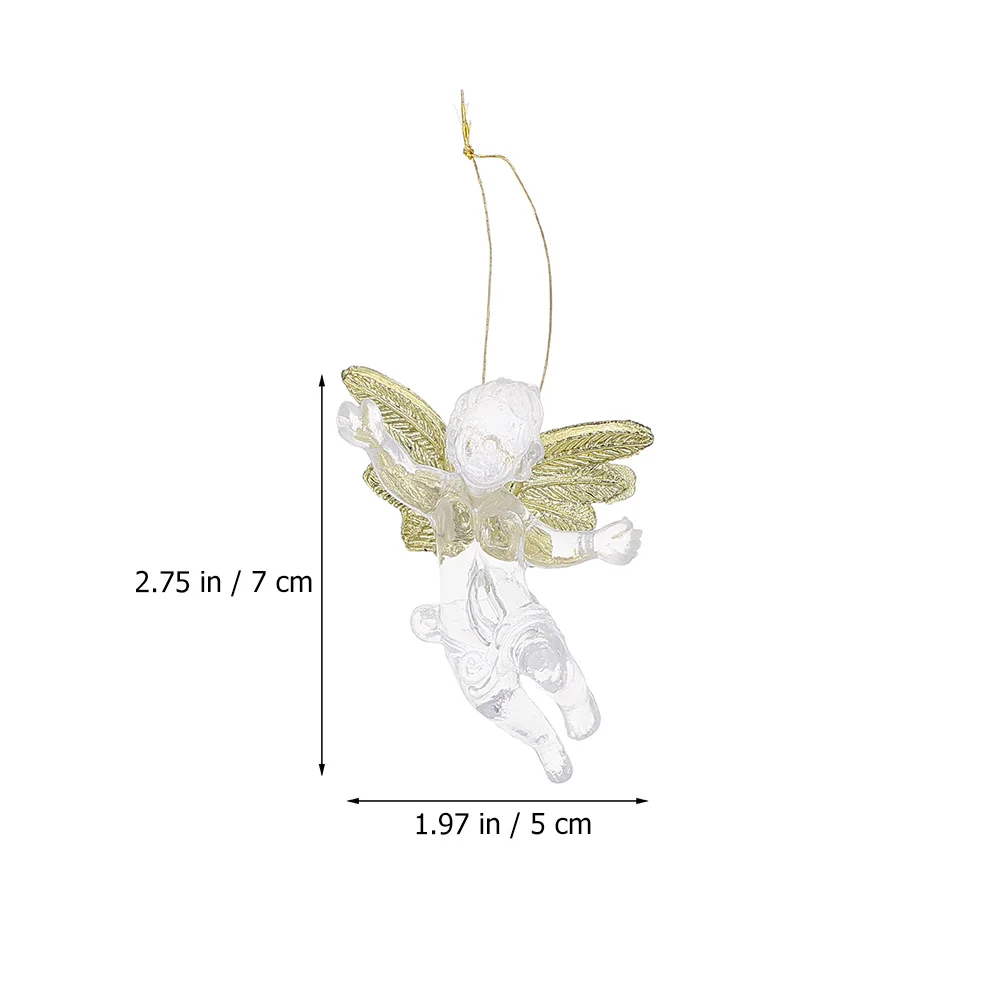 

20 Pcs Transparent Angel Pendant Christmas Decor Decorations Tree Ornaments Angels for Crystal Hanging Plastic