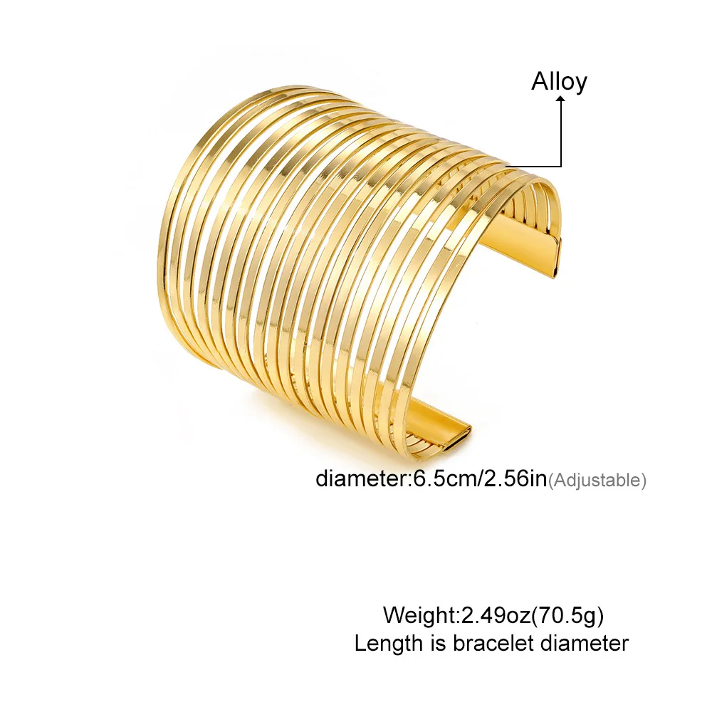 DIEZI Hip Hop Hollow Out Cuff Wide Bangles Vintage Fashion Gold Silver Color Bangle For Women Men Bracelets 2024 New Jewelry