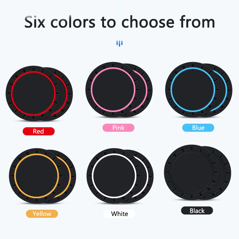 2PC Car Coasters Water Cup Slots Non-Slip Mat Waterproof Cup Pad For Seat FR Leon Ibiza Altea Exe 5f Mk2 Mk3 TARRACO Accessories