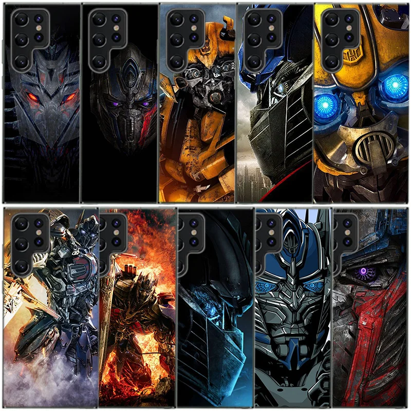 Transformers Bumblebee Clear Phone Case For Samsung Galaxy S20 S21 S23 FE S22 Plus S24 Ultra S10 S10E S9 S8 Soft Back Cover