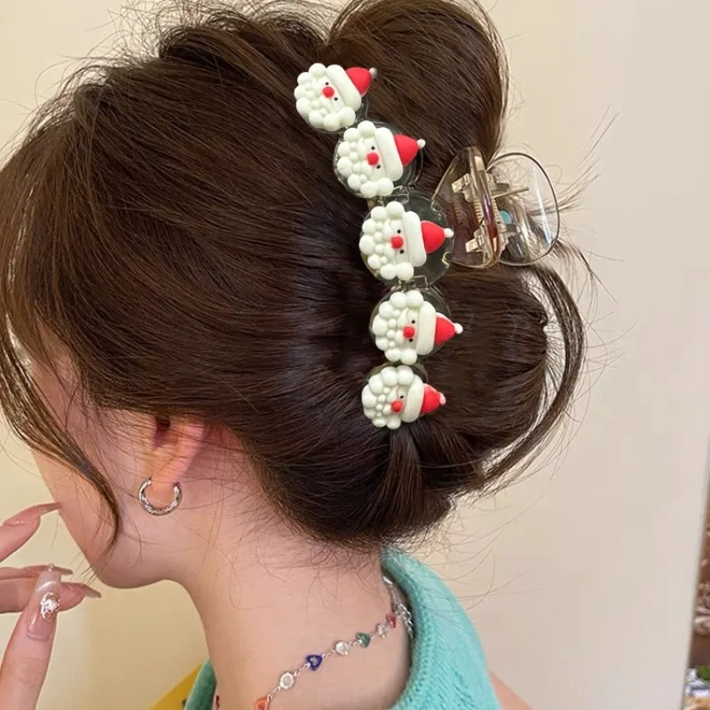 European and American Christmas-themed sweet and cute hair accessories, including hair clips and shark clips, suitable for women