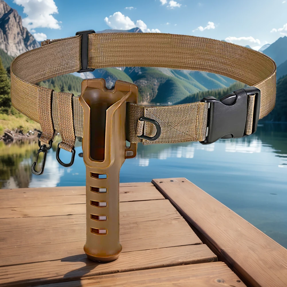 Fishing Wading Belt Rod Holder Adjustable Wader Fishing Waist Belt for Spinning Casting Fly Fishing Fishing Gear Accessories