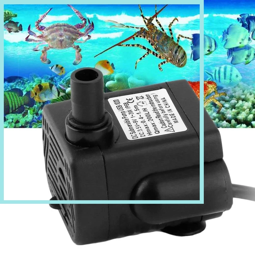 DC 3.5V-9V Mini Submersible Water Pump for Aquarium Landscape Fish Bowl Micro Pump 3W USB-1020  Accessories Pet Supplies B2 view 5