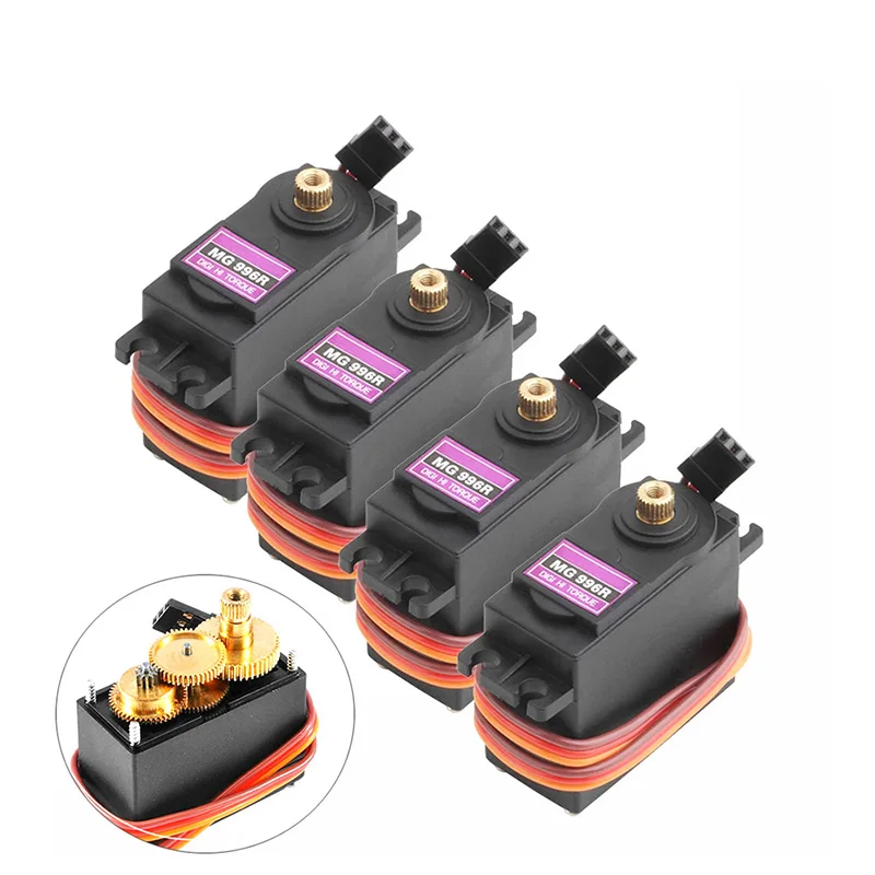 4PCS 13KG 15KG Servos Digital MG995 MG996R Servo All Metal Gear for JR Car RC Model Helicopter Boat mg90s Servosg90