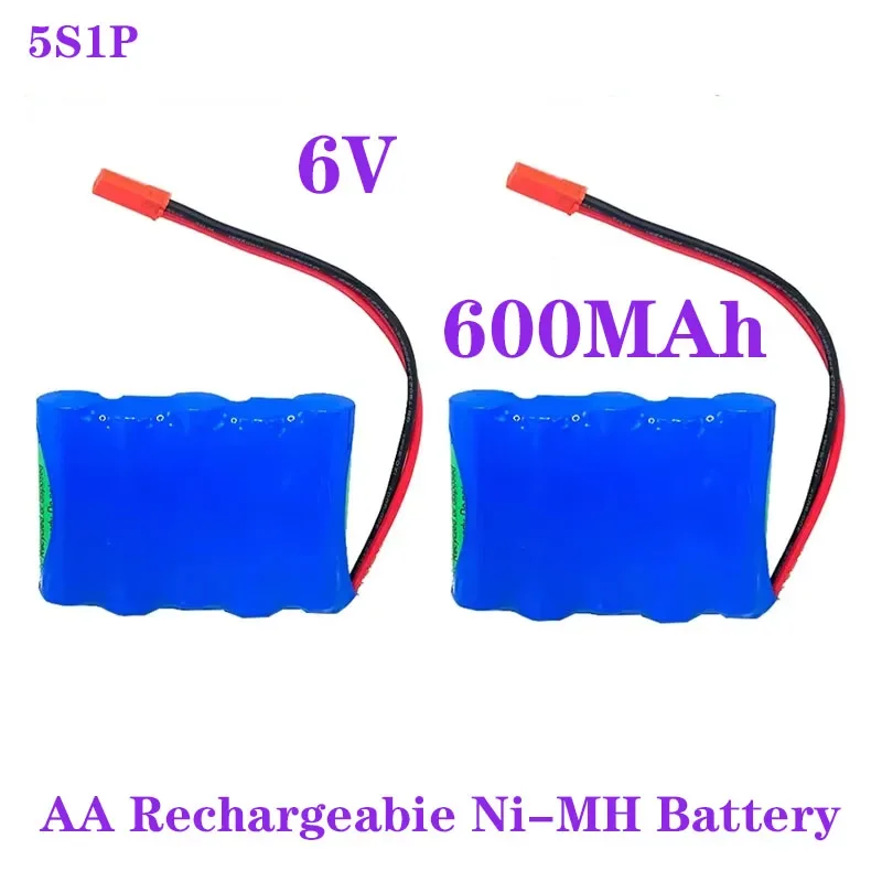 

New 6V 600mAh AA 5S1P Ni-MH Rechargeable Battery Pack AA for Electronic Tools LED Premium Torch Power Bank KCY Plug