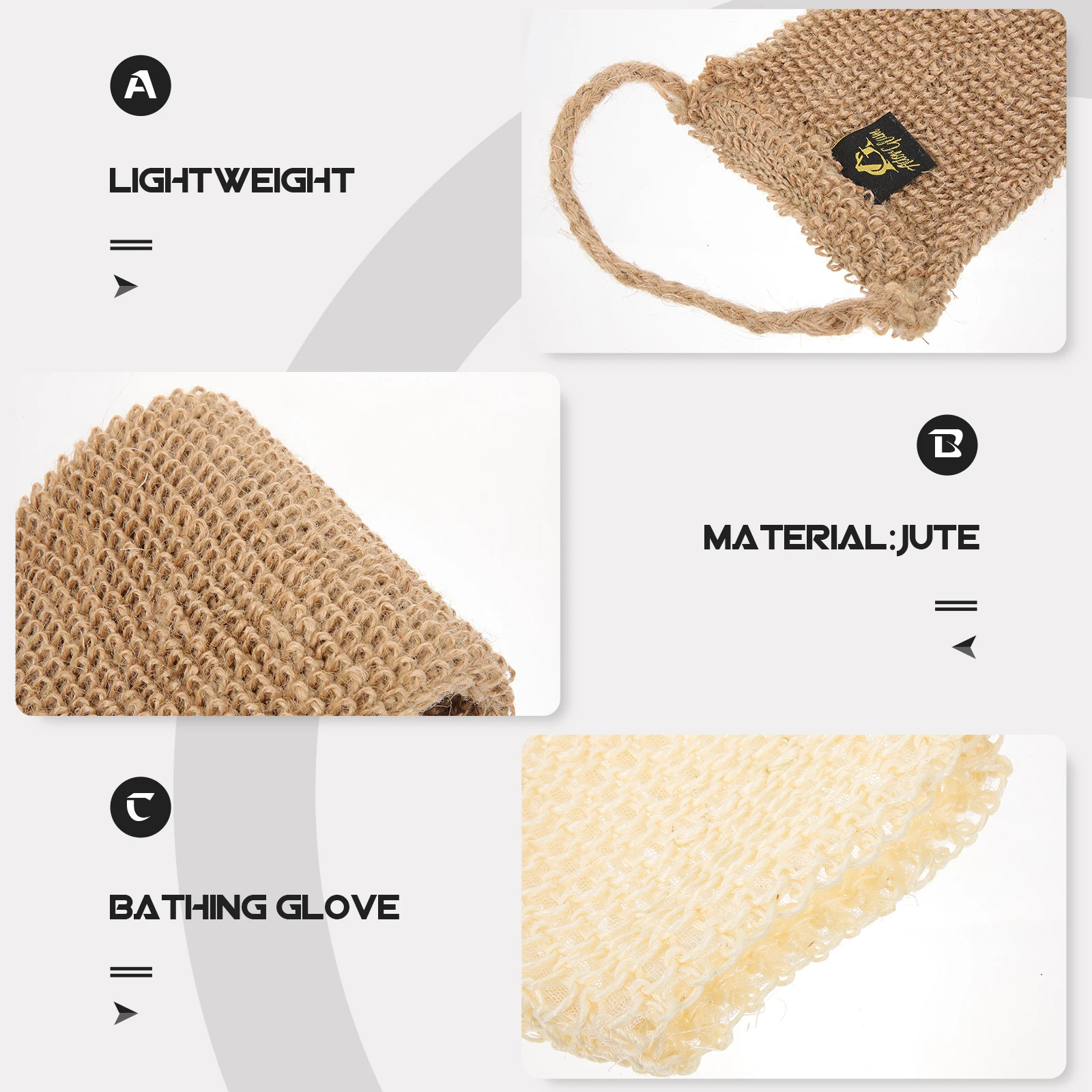 

1 Set Bath Scrub Glove Back Scrubber Exfoliating Body Scrubber Towel Mitten Lightweight Durable Shower Back Washer Compact Firm