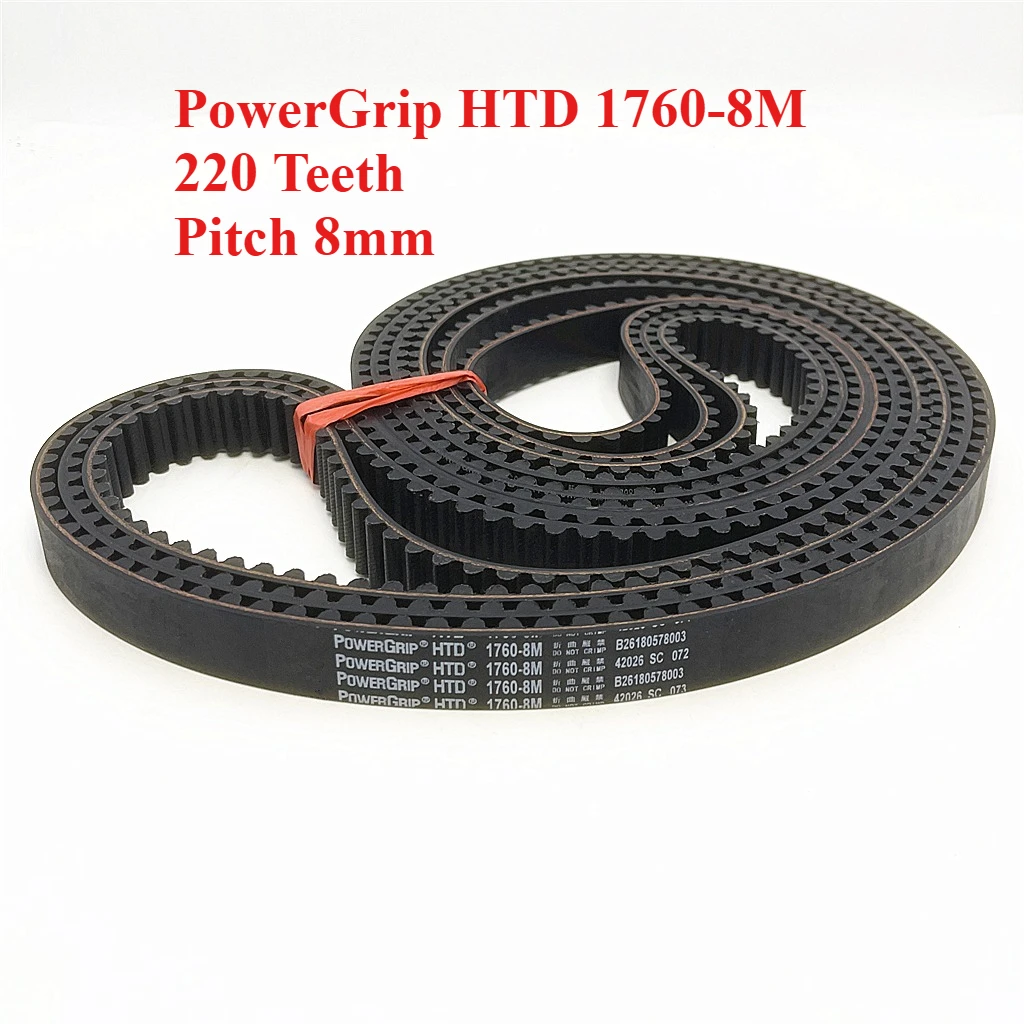 PowerGrip HTD 1760-8M 220 Teeth Pitch 8mm Neoprene Timing Belts 3D Printer Lathe Milling Machine Sander Centrifuge Drive Belt
