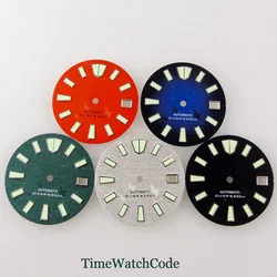 29mm Watch Dial Face Accessories Fit for NH35 NH36 Movement Luminous Dial Green White Black Blue Yellow Orange Date Window