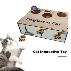 Whack-a-mole Cat Toy Cat Toy Cat Whack-a-mole Toy Engaging Solid Wood Game for Indoor Cats Stimulating Kitten Catch Mice