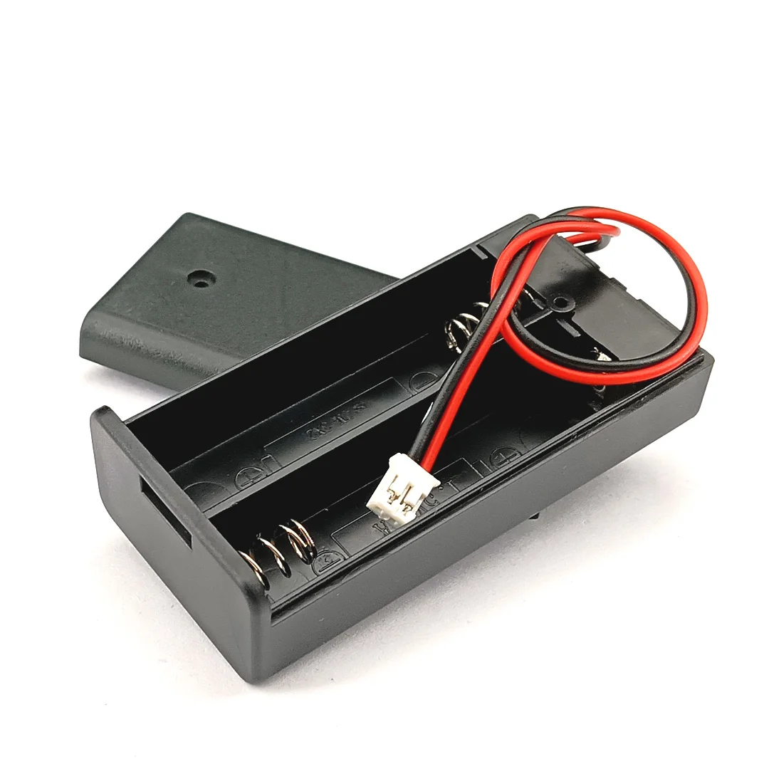 AA Battery Holder 2AA Box With Switch With Cover With PH2.0 Terminal 2AA Battery Box AA Battery Storage Case 2x1.5V