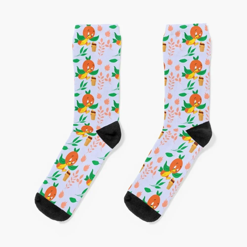 

Orange Bird and Citrus Swirl Socks Lots aesthetic Boy Child Socks Women's