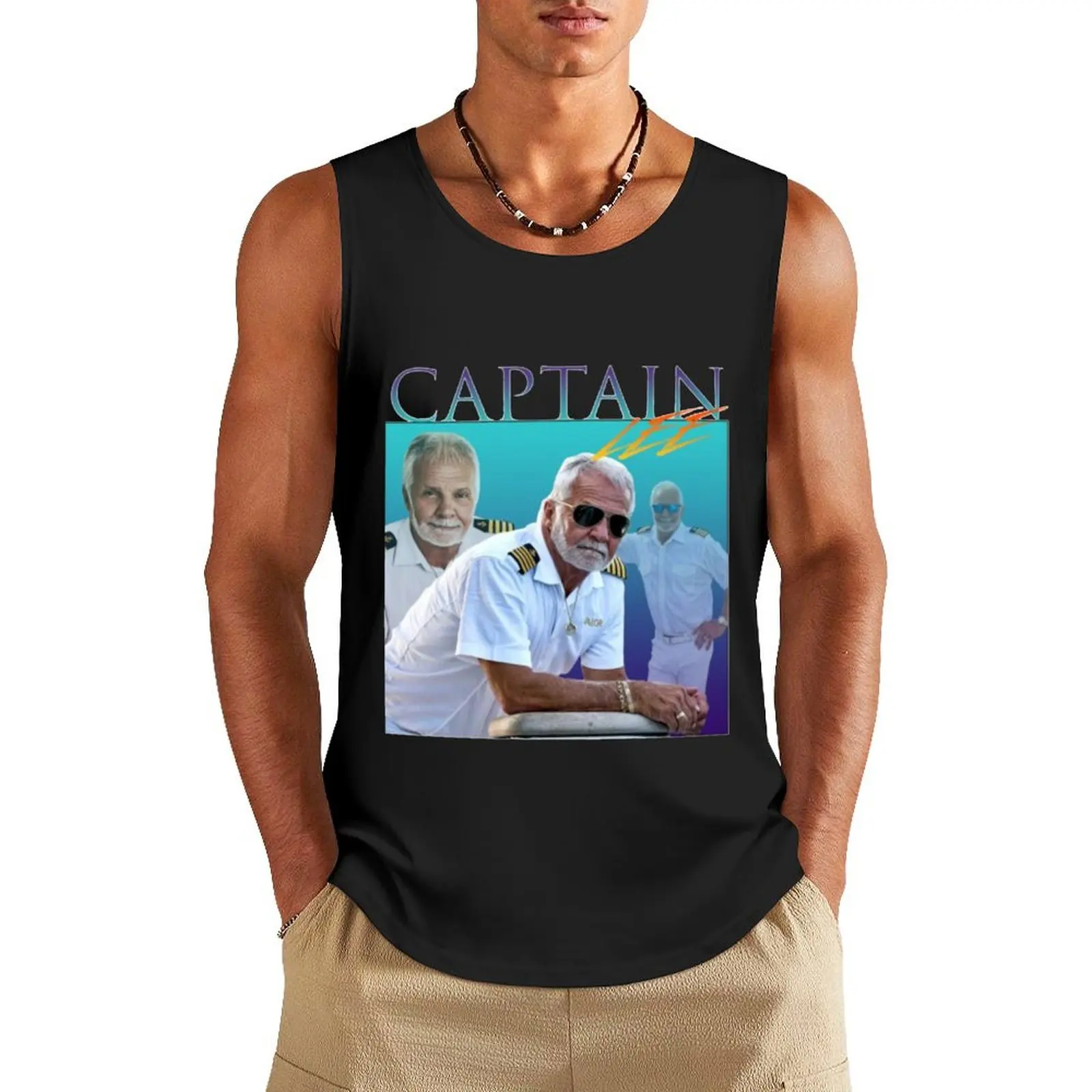 

Captain Lee Retro inspired Tank Top Men's sports t-shirt Men's clothes luxury style t-shirts for Men's gym sleeveless vests