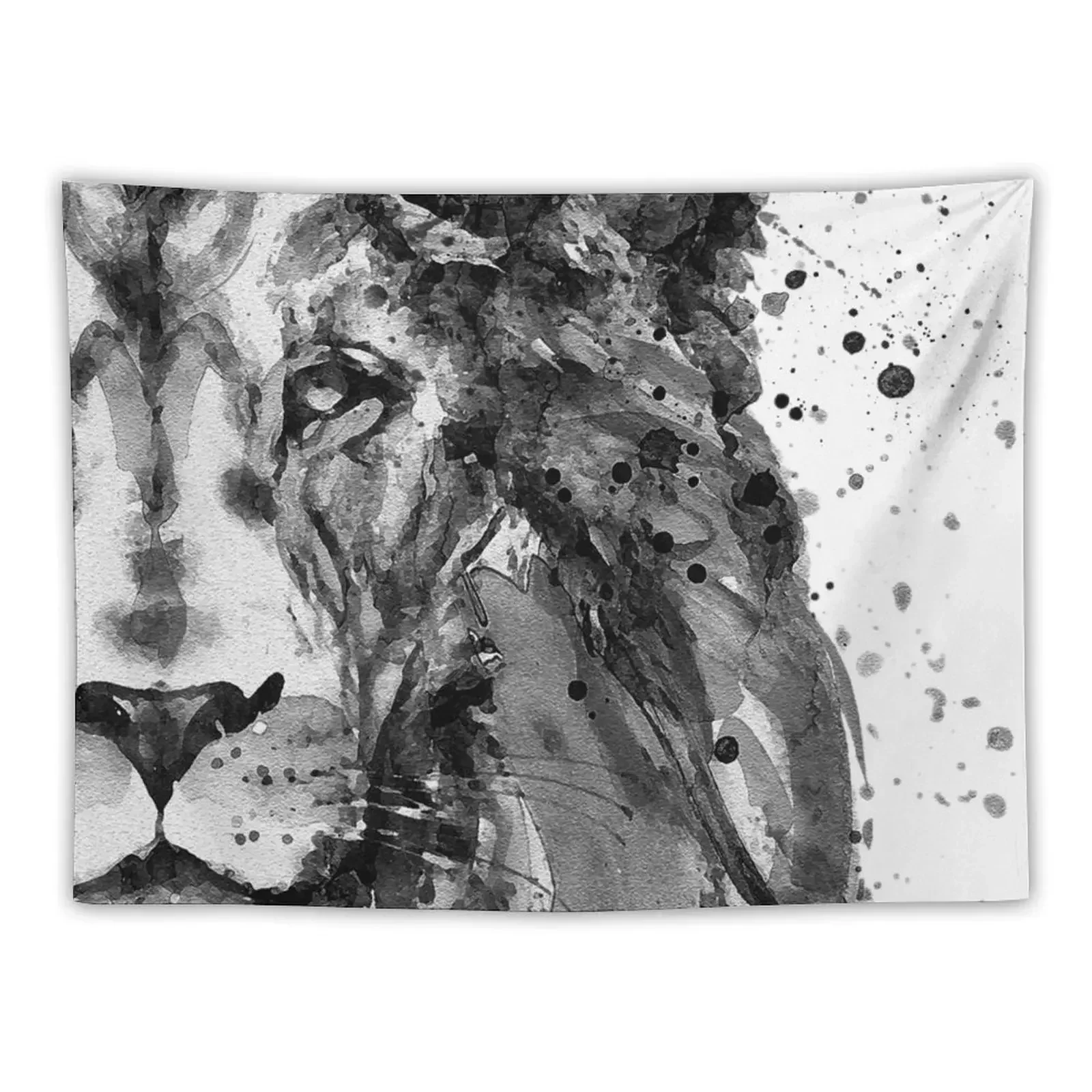 Black And White Half Faced Lion Tapestry Wallpaper Bedroom Outdoor Decoration Bedroom Deco Tapestry