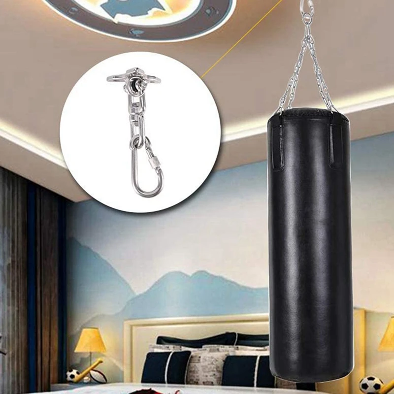 2X Triple-Cornered Ceiling Hook Hanging Chair 360° Rotation Hook Swing Bracket Max 400 KG For Hammock Punching Bag