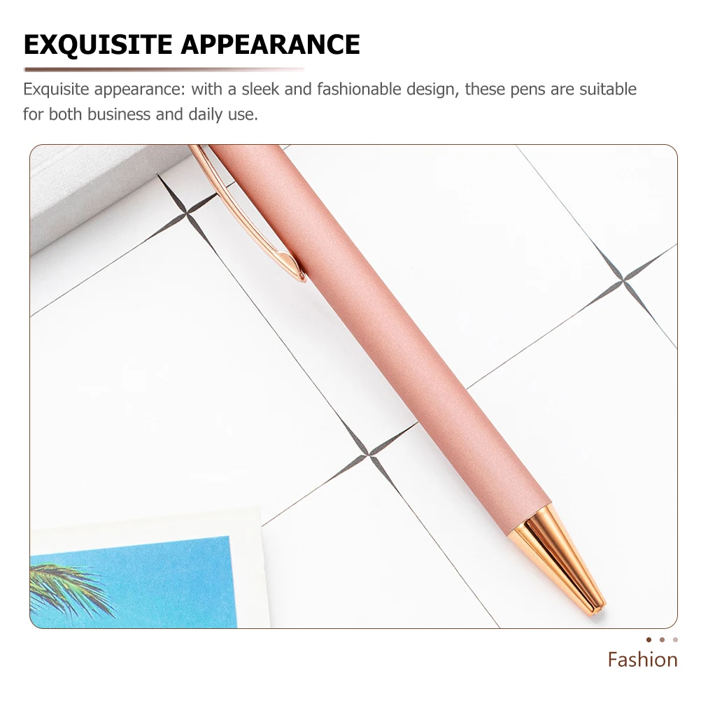 

7 Pcs Ballpoint Pen Aesthetic Metal Multi-function Writing Pens Ergonomic Portable Office School Exam Daily Use