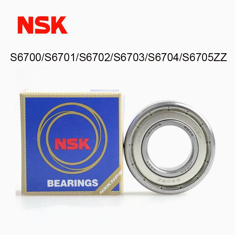 Origin Japan NSK Bearing 2/5Pcs Slim Thin Section S6700 S6701 S6702 S6703 S6704 S6705ZZ ABEC-9 440 Stainless Steel Ball Bearing