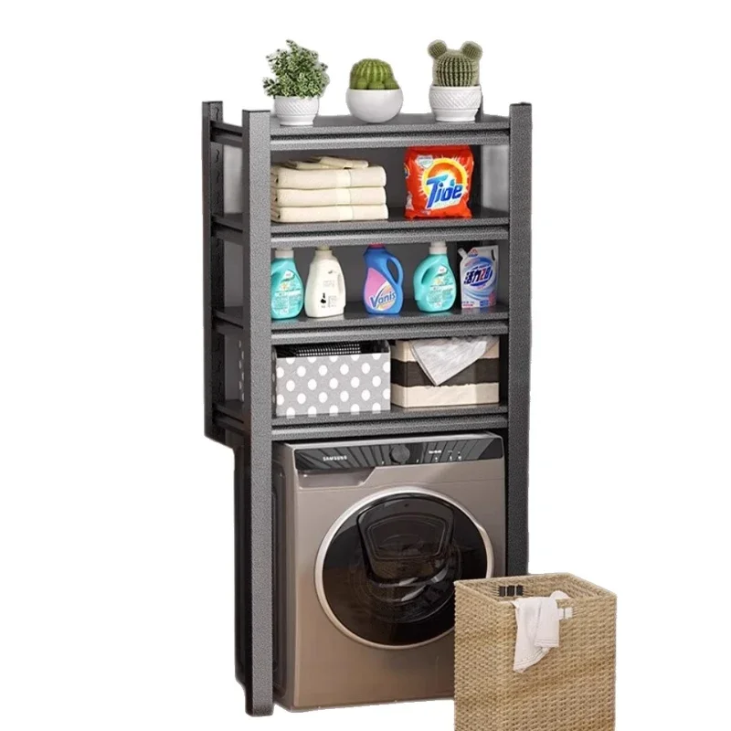 

Washing machine rack, storage shelf above drum flap, bathroom balcony steel floor-to-ceiling multi-layer storage rack