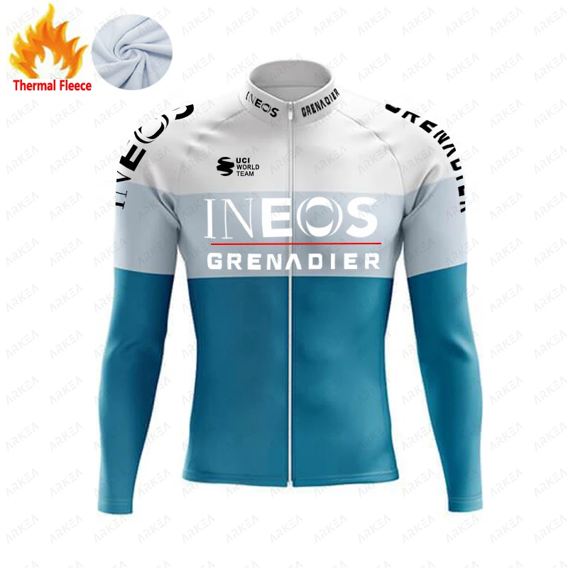 2024 Cycling jersey ineos winter fleece maillot ciclismo hombre fietskleding heren 자전거의류 cycling shirt джерси tenue vtt homme