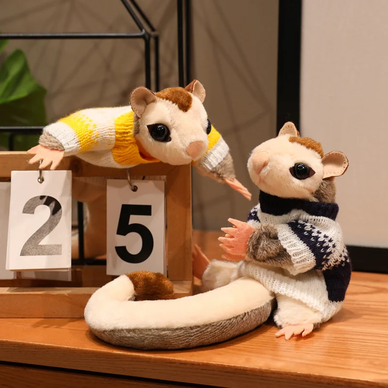33*19 CM Suiker Zweefvliegtuig Slijtage Trui Knuffel Zachte Vliegende Eekhoorn Speelgoed Knuffels Speelgoed Leuke Hand centrum Huisdieren Grappig Cadeau