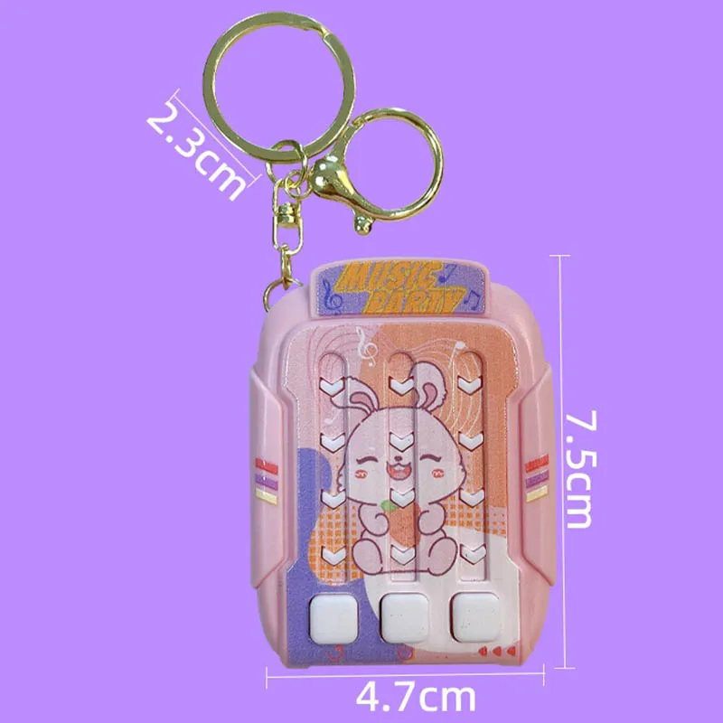 การ์ตูน Rhythm Master เกมเครื่อง Breakthrough ความเครียดบรรเทาของเล่นปริศนาบีบปุ่มเต้นรําเครื่องพวงกุญแจจี้