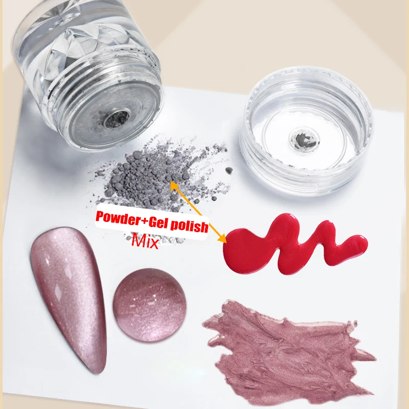 Upgrade Cat Eye Effect Magnetic Powder Nail Glitter Porcelain White Matching With Any Colors Nail Art Decoration Chrome Pigment