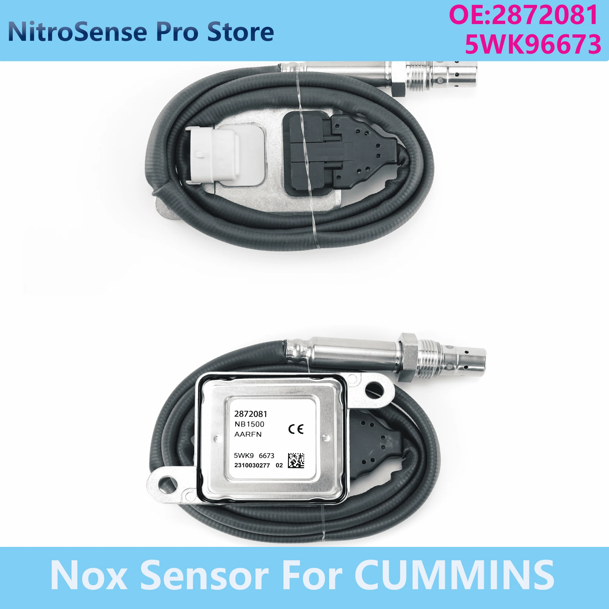 

5WK96673 2872081 5WK9 6673 New High Quality Nitrogen Oxide Sensor for 2010-2012 RAM 2500 3500 6.7L CUMMINS Nox Sensor