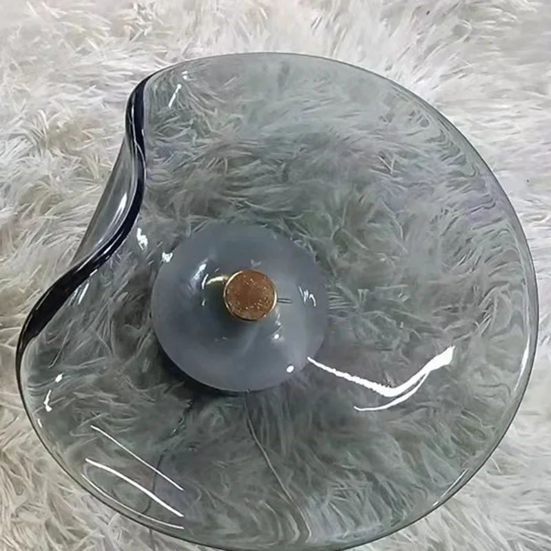 الشمال زجاج إبداعي الجدار مصباح جولة العنبر/الزجاج الدخاني الجدار الشمعدان الحد الأدنى غرفة نوم غرفة المعيشة خلفية ضوء الزخرفية #6