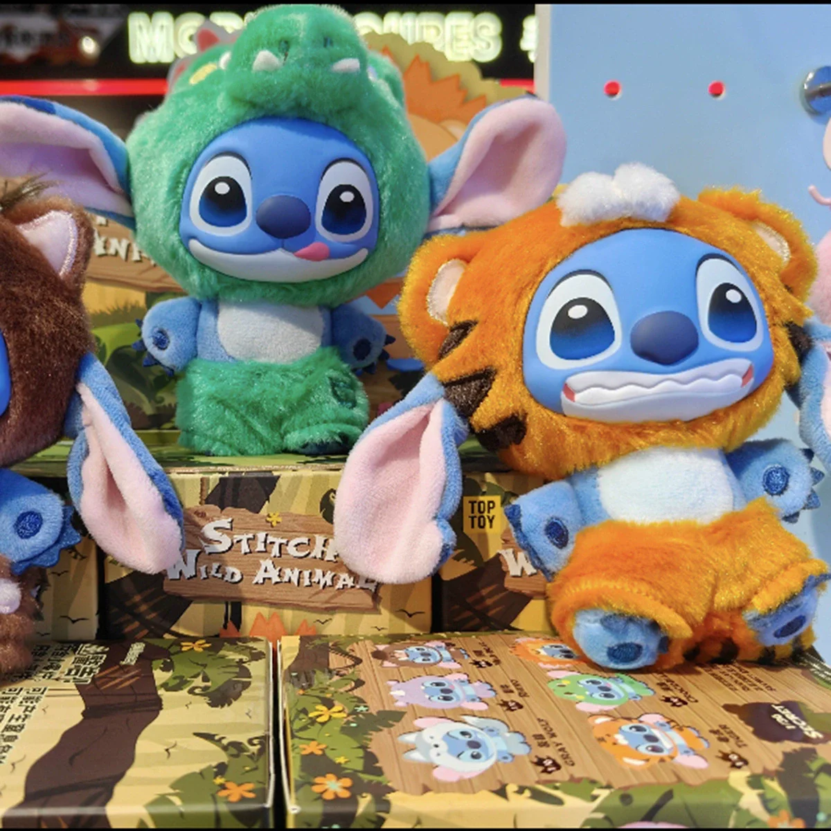 HOT SALE Stitch Wild Animal Series Vinyl Blind Box Bag Pendant Cute Plush Doll Mystery Box Toy Kids Surprise Birthday Gift view 4