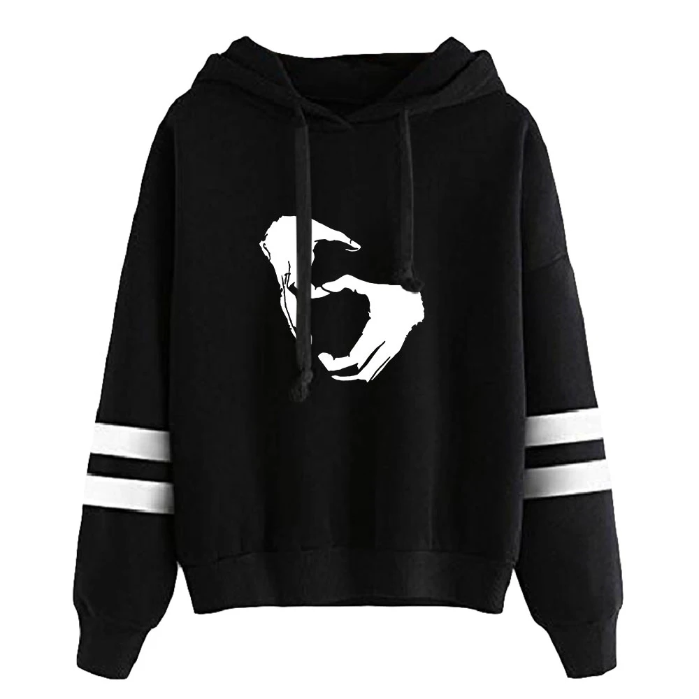 Hoodie de barras paralelas sem bolso unissex, moletons, estilo casual, roupas hip-hop, Santa Fe Klan Merch, homens e mulheres