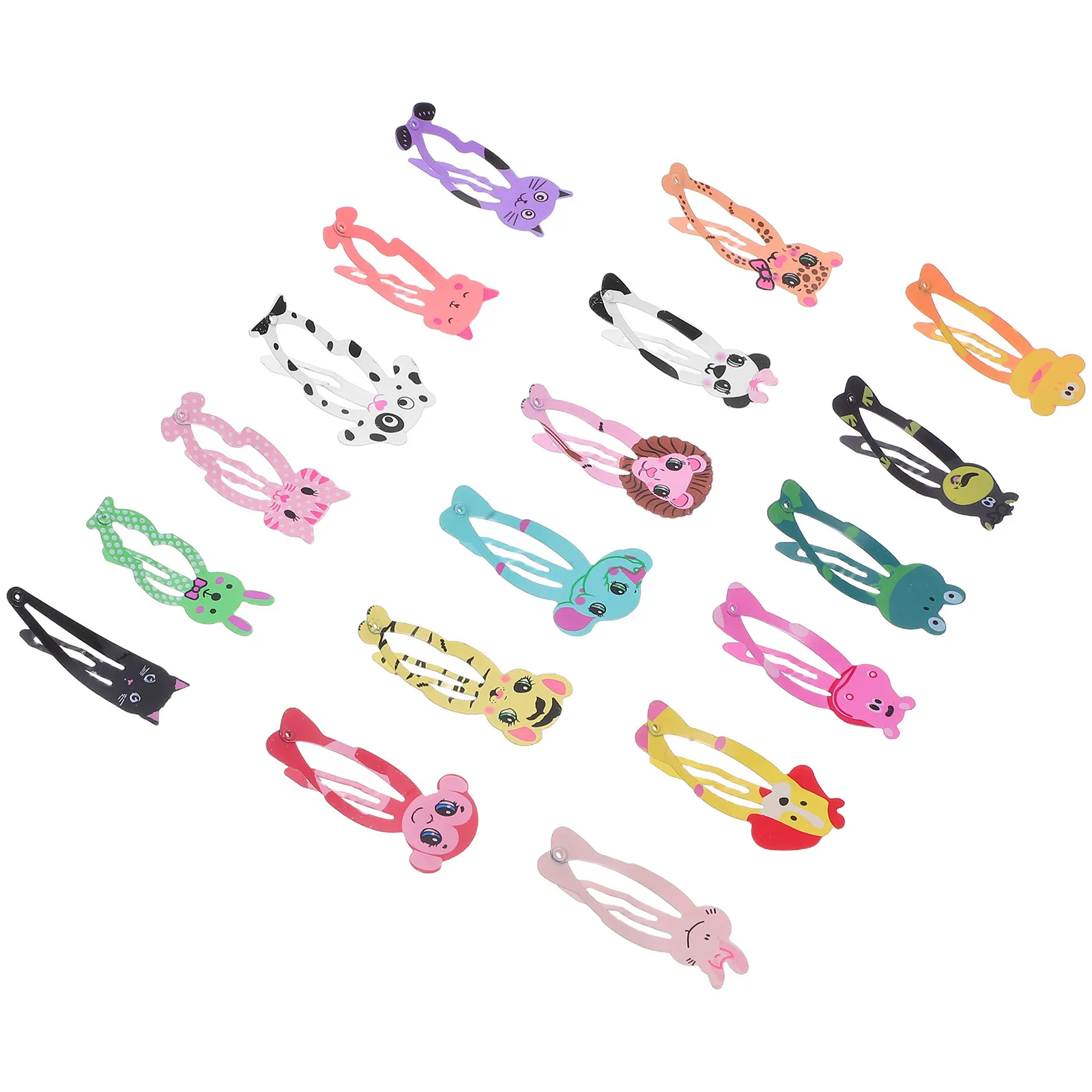 18Pcs Animal Hair Clip Set Hairpin Printed Bobby Pin Barrette Hair Accessories for Teens