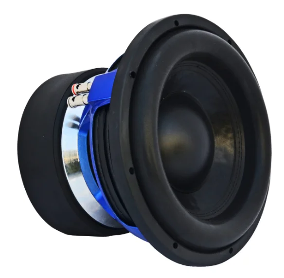 Blue painting 1500w powered 12 inch car audio system subwoofer with DC 12V Voltage speaker