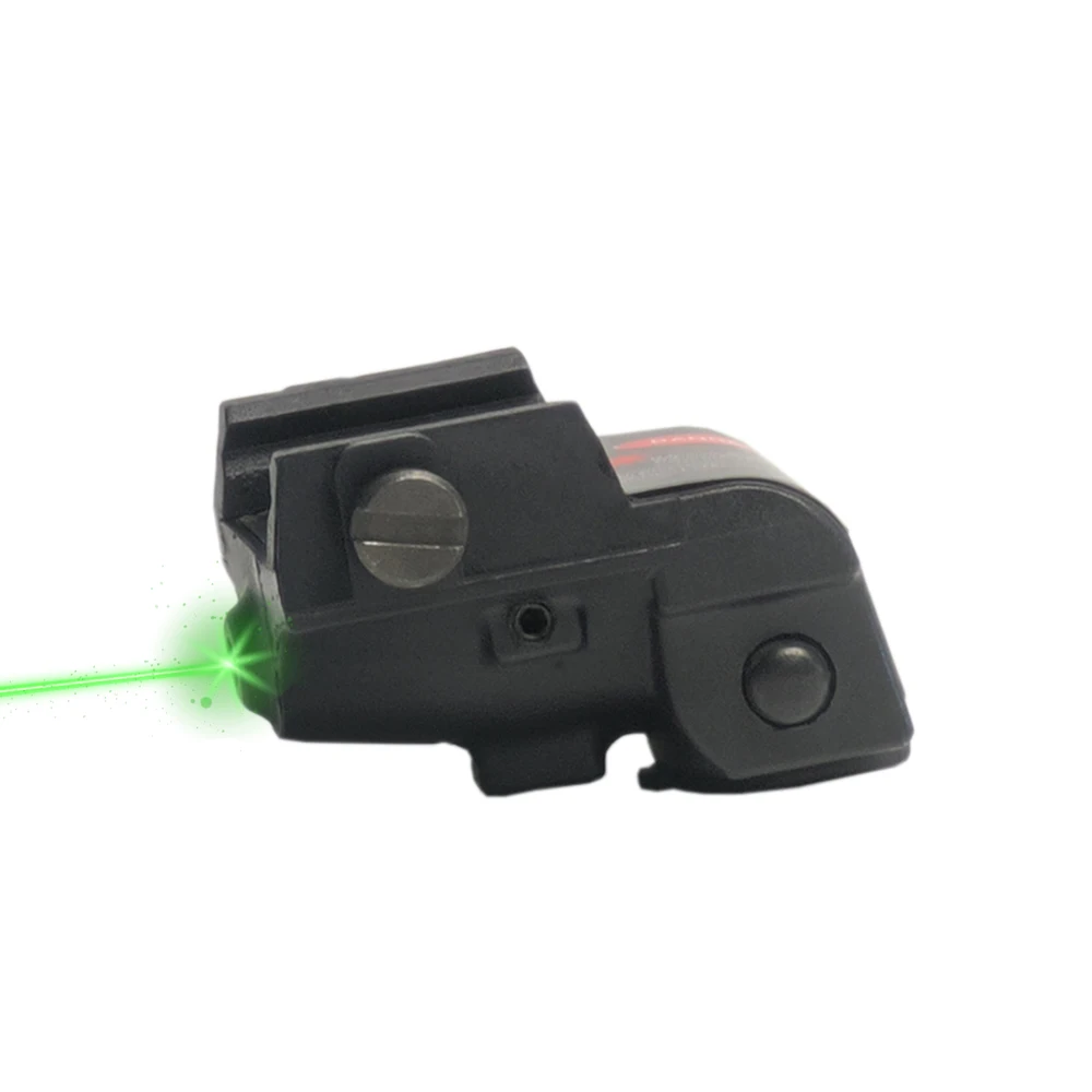 Outdoor Tactical Mini Red/Green Laser USB Rechargeable Weapon Pistol Dot Sight for 20-21mm Picatinny Rail