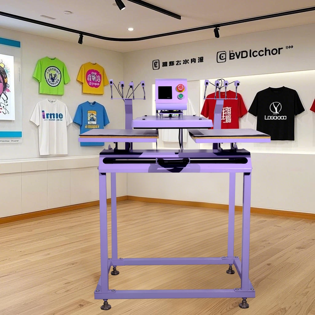 

Electric Auto Double Working Station 400℉ Fast Heating Laser-Guided T-Shirt Heat Press Machine 16"x20" 40x50cm