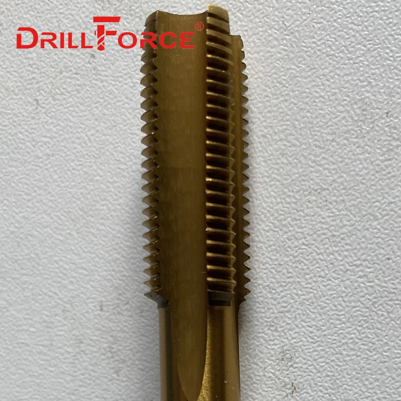 Drillforce Cobalt Left Hand Screw Thread Tap Drill Bits Titanium Straight Flute Metric M2-M30 Machine Tap For Stainless Steel