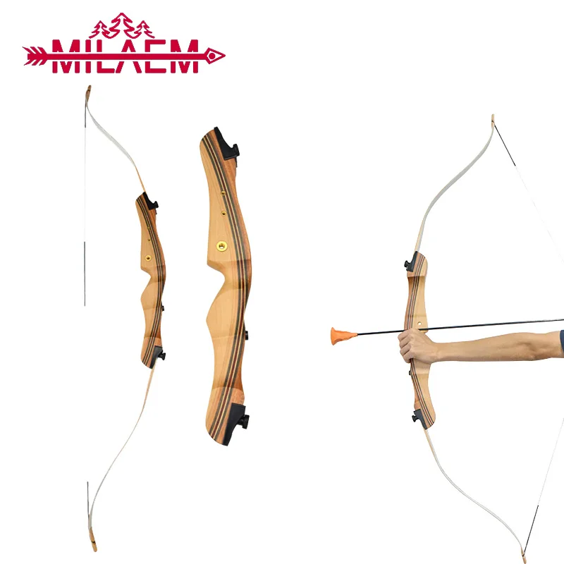 

48 inch 12 lbs Hunting Bow Set Archery Recurve Bow Wooden Riser Laminated maple for Teens Shooting Practice Training Sports