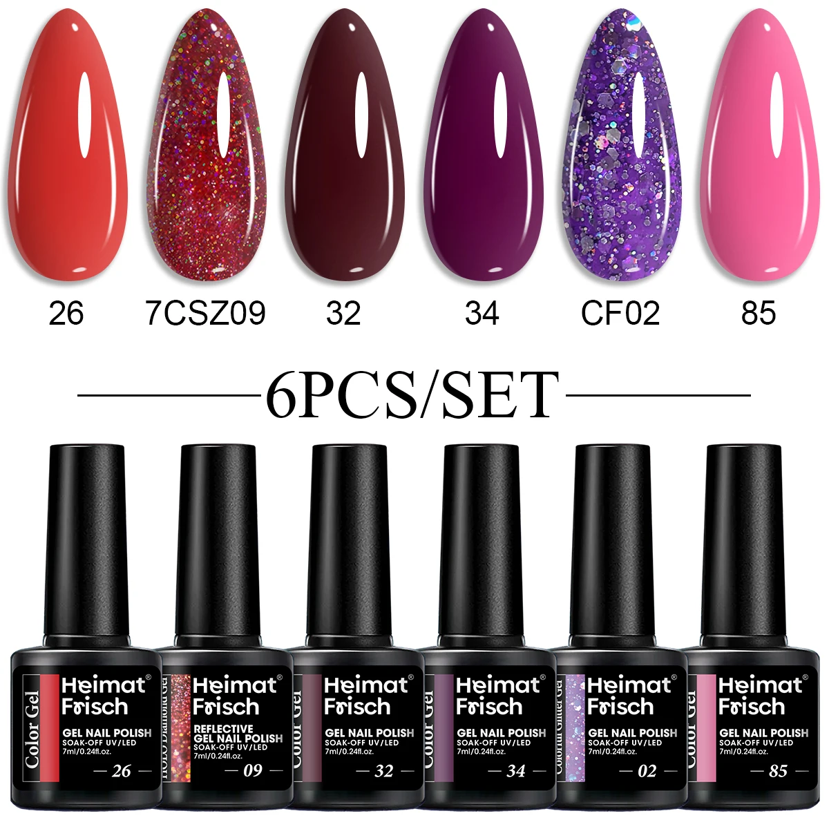 

0.24oz Semi-Permanent Nail Gel - Soak-off Gel Coat for Nail Art Designs and Manicures, Hypoallergenic, Alcohol-Free Formula