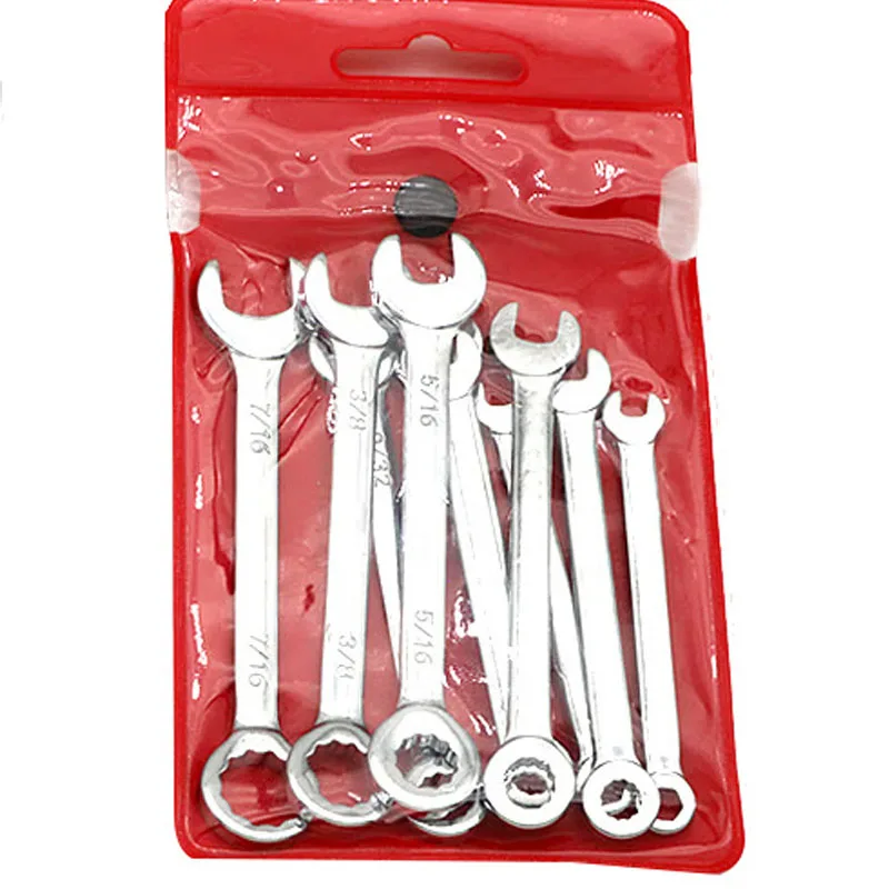 MINI  British Wrench Set CR-V Alloy Rustproof Small Open Box End Combination Wrench Easy To Store British Type Wrenches