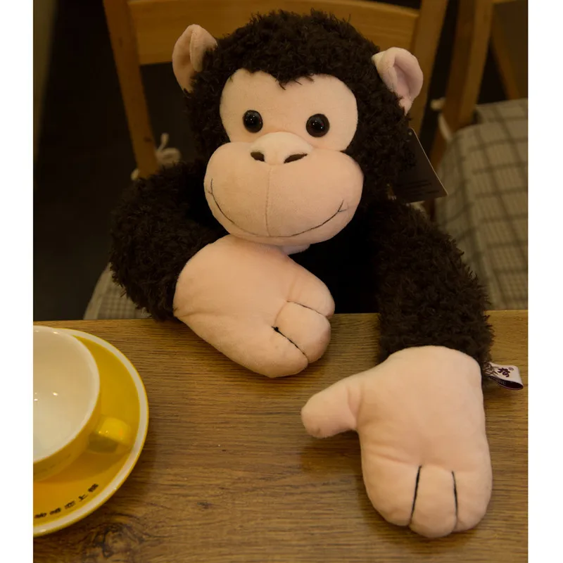 Grande 55 cm Orangutang bambola morbida scimmia marrone peluche cuscino di tiro cuscino del divano regalo di compleanno b1359