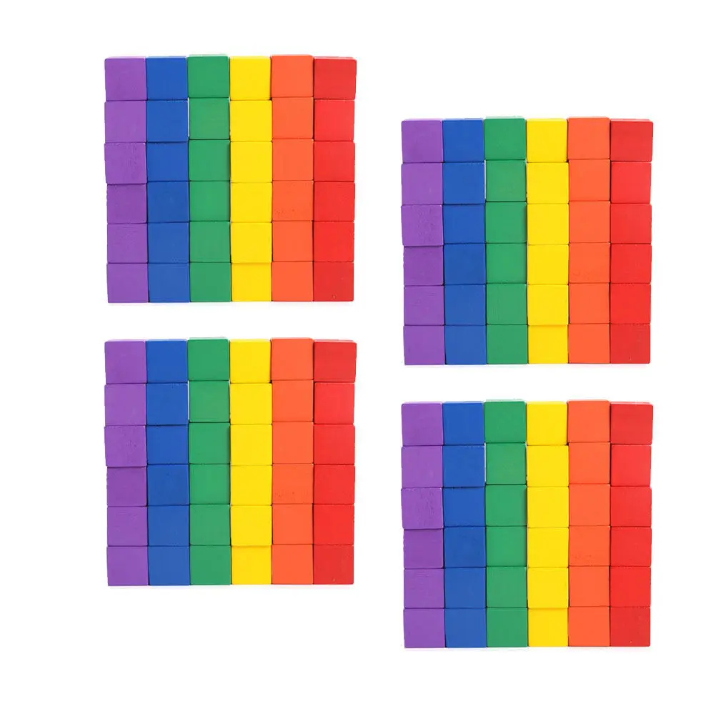 

100Pcs Eco-Friendly Wooden Square Blocks 1Cm 2Cm Colorful Craft Cubes DIY Home Decor Educational Art Projects Kids Creativity